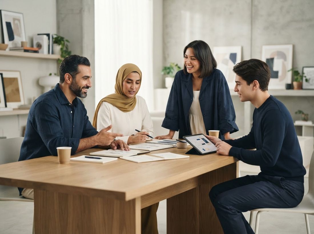 فريق هيبة أثناء اجتماع عمل